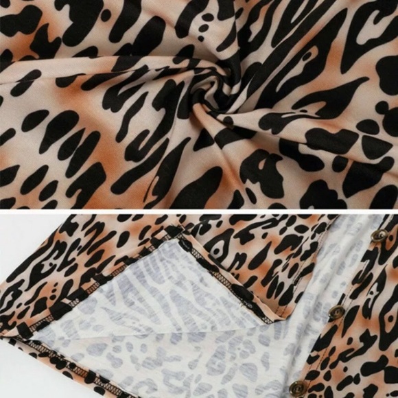🔥1 large left! 🎉HP x 3🎉Leopard Print Cardigan - Picture 7 of 8